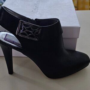 Sexy Black Calvin Klein stiletto ankle boots